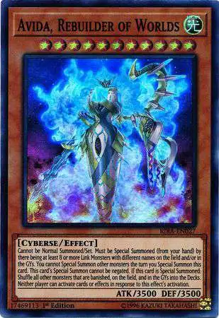 YuGiOh Rising Rampage Super Rare Avida, Rebuilder of Worlds RIRA-EN027