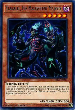 YuGiOh Rising Rampage Rare Tlakalel, His Malevolent Majesty RIRA-EN032