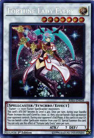 YuGiOh Rising Rampage Secret Rare Fortune Lady Every RIRA-EN038