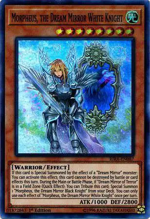 YuGiOh Rising Rampage Super Rare Morpheus, the Dream Mirror White Knight RIRA-EN087