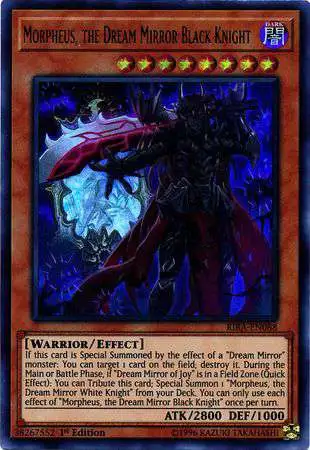 YuGiOh Rising Rampage Ultra Rare Morpheus, the Dream Mirror Black Knight RIRA-EN088