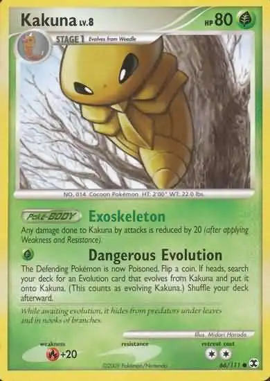 Pokemon Platinum Rising Rivals Common Kakuna #66 [Lightly Played]
