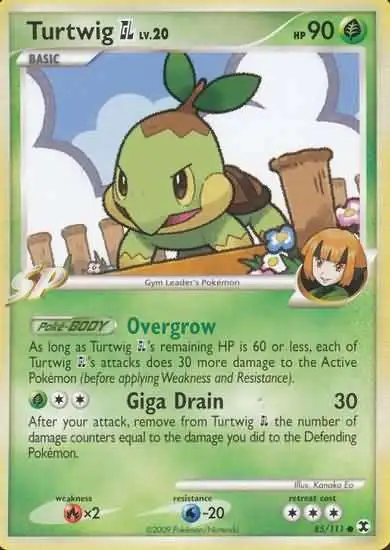 Pokemon Platinum Rising Rivals Common Turtwig GL #85