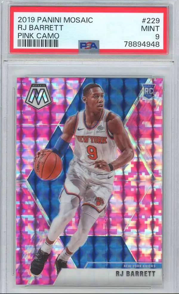 NBA 2019 Mosaic Basketball RJ Barrett PSA 10 Rookie Graded Single Card #229 [Pink Camo] [PSA 10]