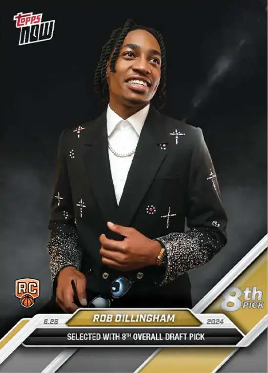 NBA Minnesota Timberwolves 2024 NOW Basketball Rob Dillingham D-5 [Rookie Card, 8th Overall Draft Pick]