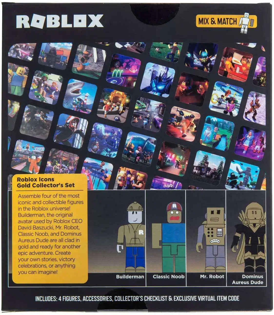  Roblox Action Collection - 15th Anniversary Roblox Icons Gold  Collector's Set [Includes Exclusive Virtual Item]