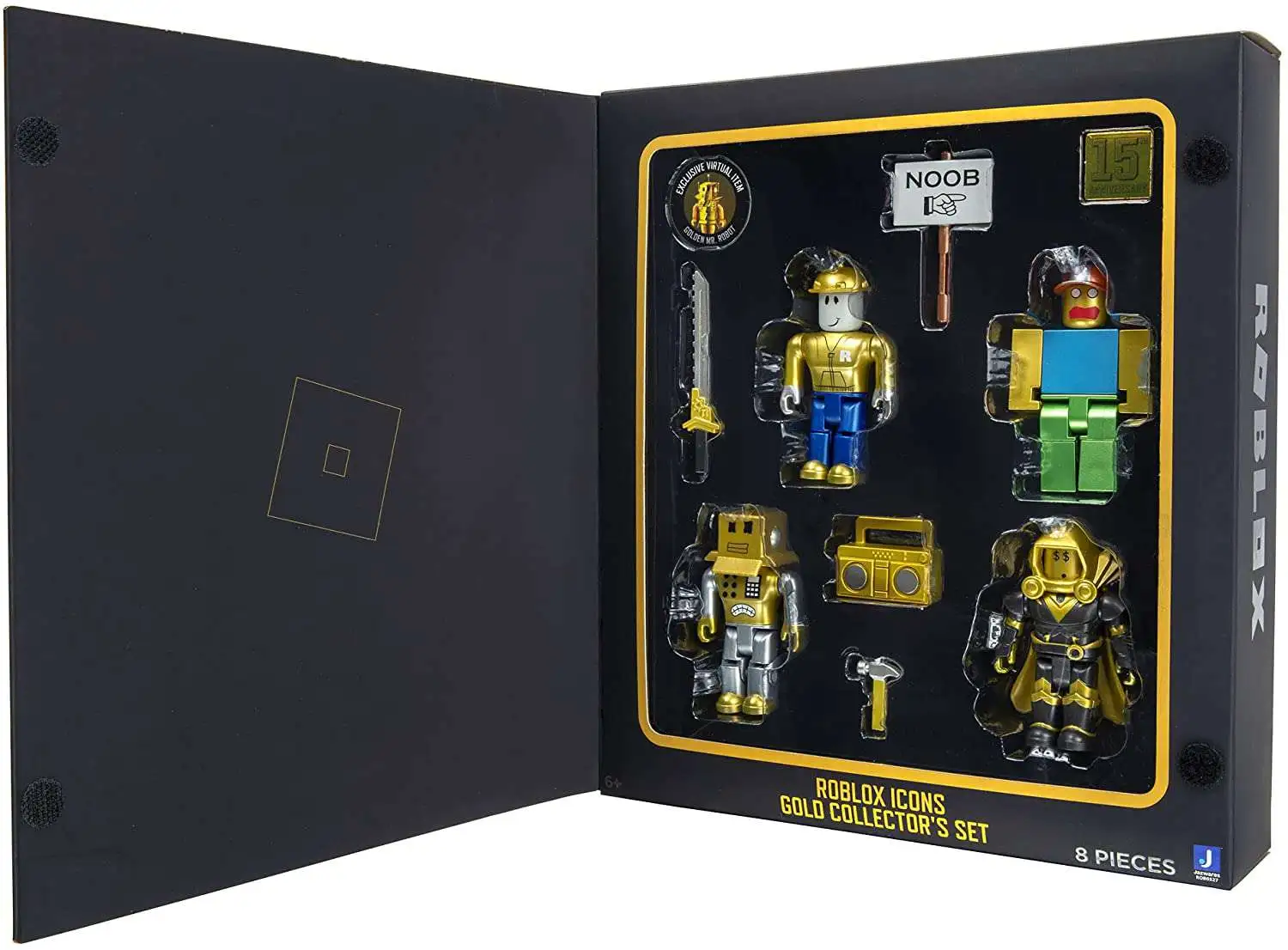 Roblox 15th Anniversary Roblox Icons Gold Collectors Set Exclusive 3 Action  Figure 4-Pack Builderman, Mr. Robot, Classic Noob Dominus Aureus Dude  Jazwares - ToyWiz