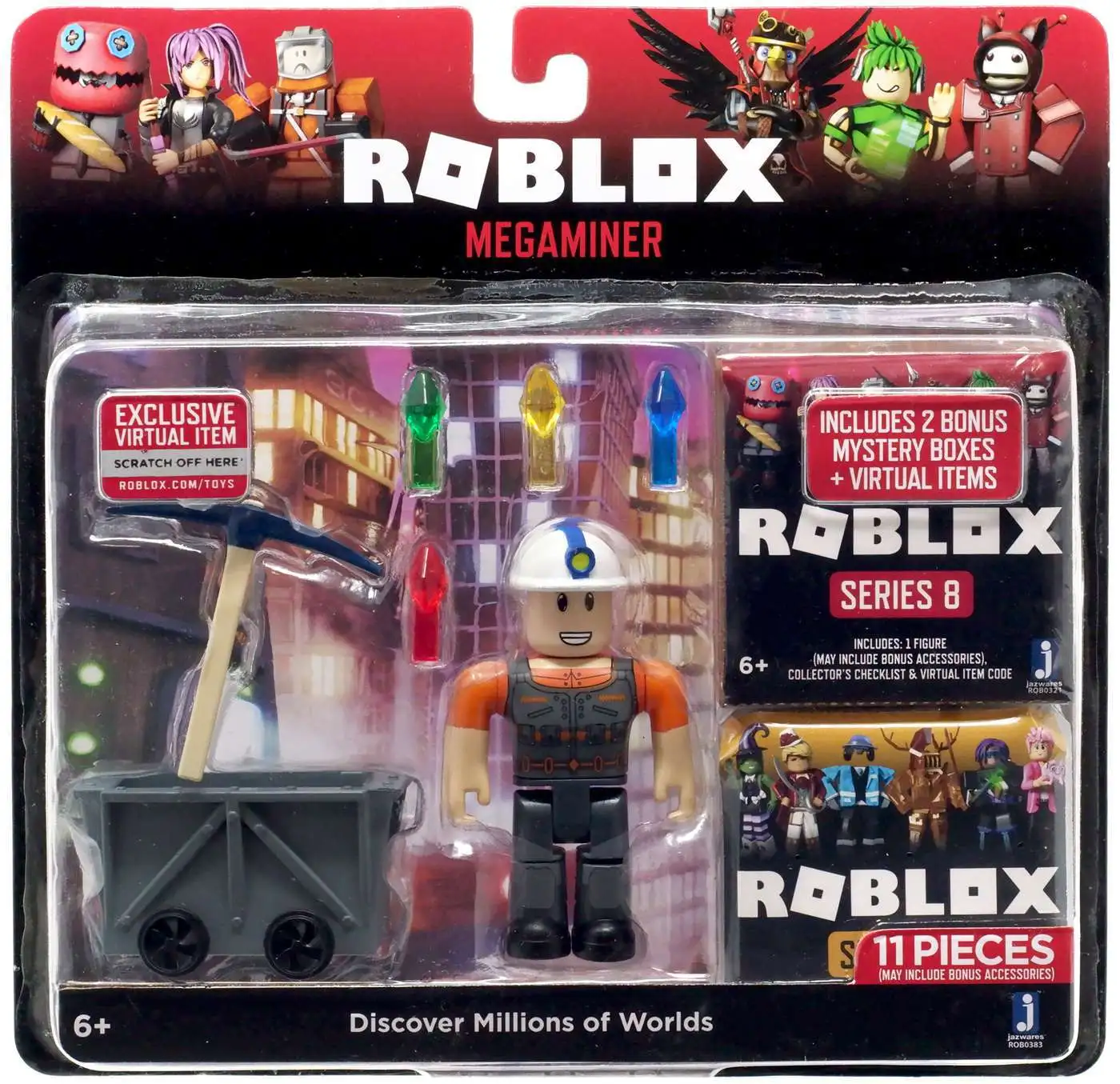 Roblox Series 8 Mystery Pack 1 RANDOM Figure Virtual Item Code Jazwares -  ToyWiz