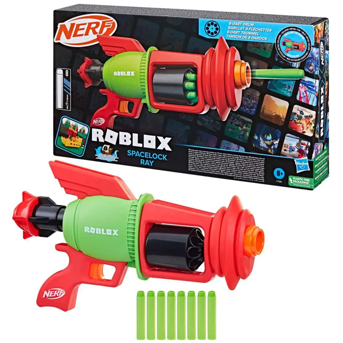 Nerf Roblox Spacelock Ray Dart Blaster Toy