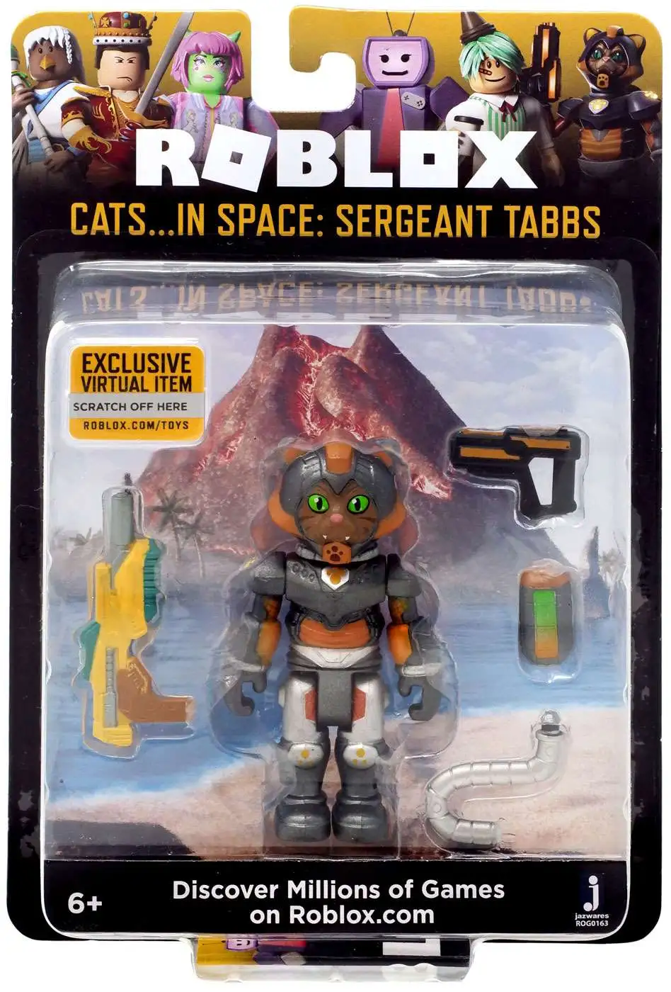 Sergeant Tabbs 2.75 Inch Figure with Exclusive Virtual Item Code Roblox Cats...in Space