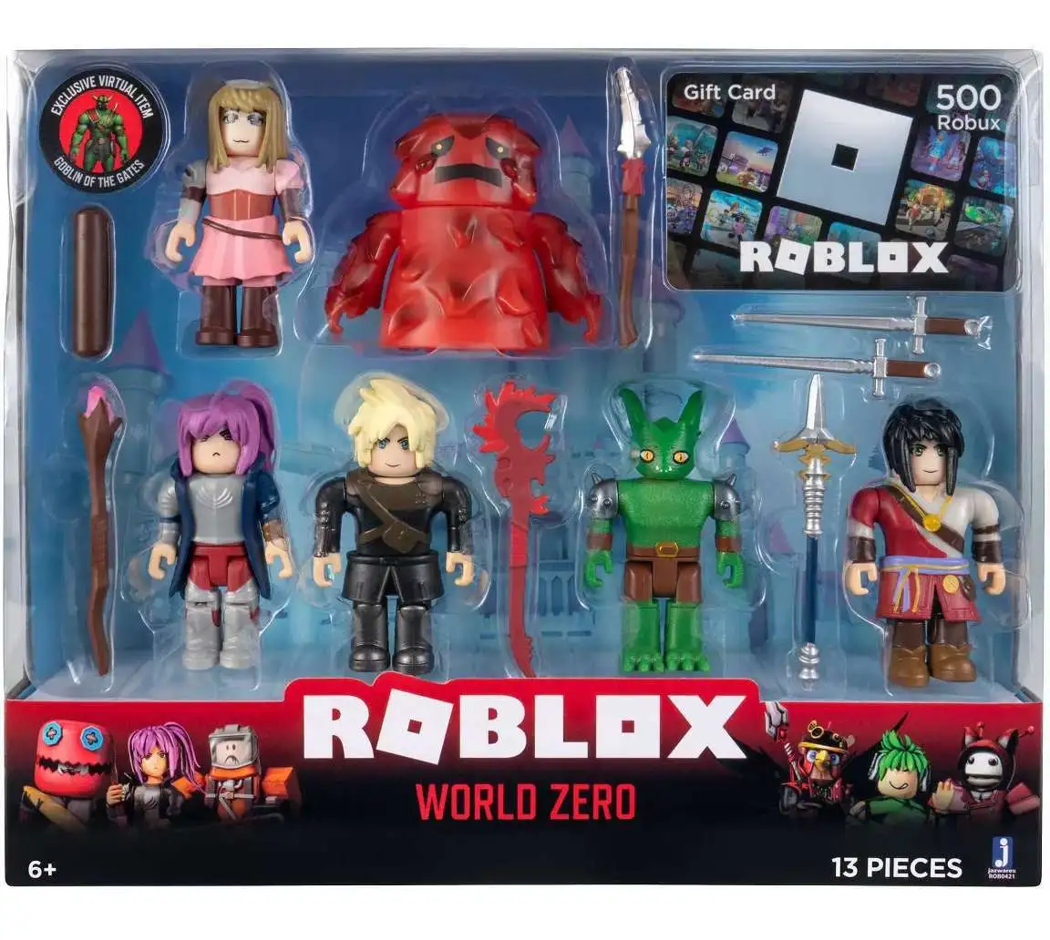 Roblox World Zero Exclusive 3 Action Figure 6Pack Includes 500 Robux