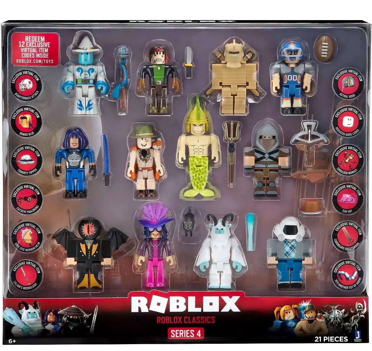  Roblox Celebrity Collection - Series 4 Figure 12pk (Roblox  Classics) (Includes 12 Exclusive Virtual Items) : Toys & Games