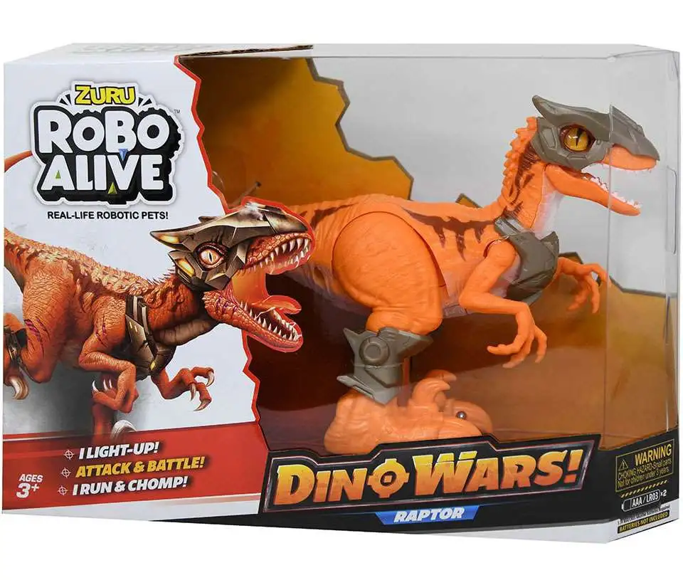 Robo Alive Dinosaurs Green T-Rex And Red Raptor 