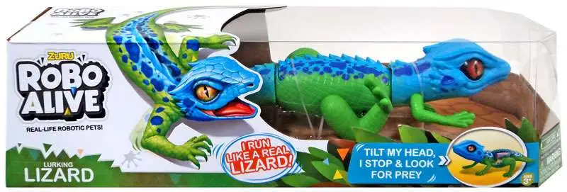 Robo Alive Lurking Lizard Robotic Pet Figure [Green & Blue, Blue Head]