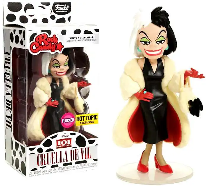 Funko Disney 101 Dalmatians Rock Candy Cruella de Vil Exclusive Vinyl Figure [Flocked]