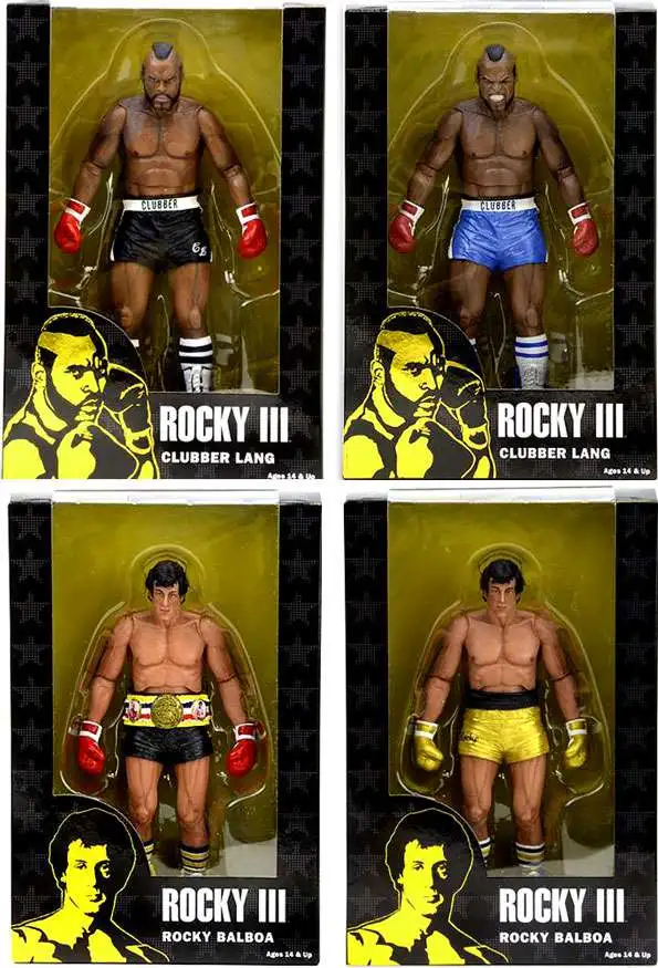 NECA Rocky III Rocky 40th Anniversary Series 1 Rocky Gold Blue