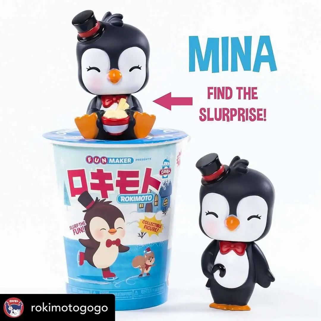 Rokimoto Collectible Figure Mina the Penguin Mystery Pack [Find the Slurprise!]