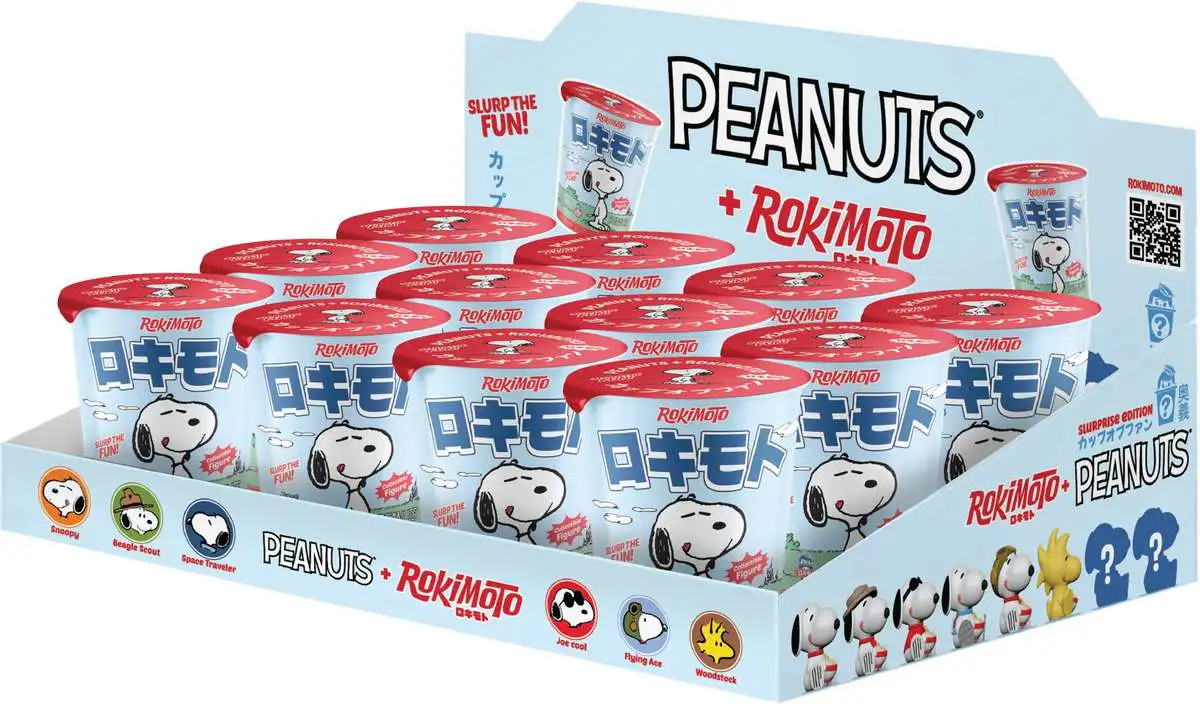 Rokimoto Peanuts Collectible Figure Snoopy Mystery Box [12 Packs, Find the Slurprise!]