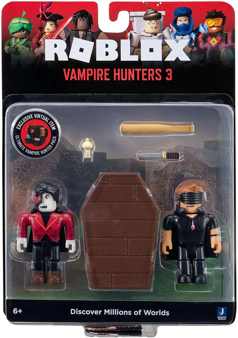 Bonecos Roblox Pack Figuras Vampire Hunters 3 E Cód Virtual - Jazwares -  Bonecos - Magazine Luiza