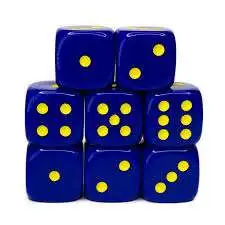 Role 4 Initiative Opaque Dark Blue Set of 8d6