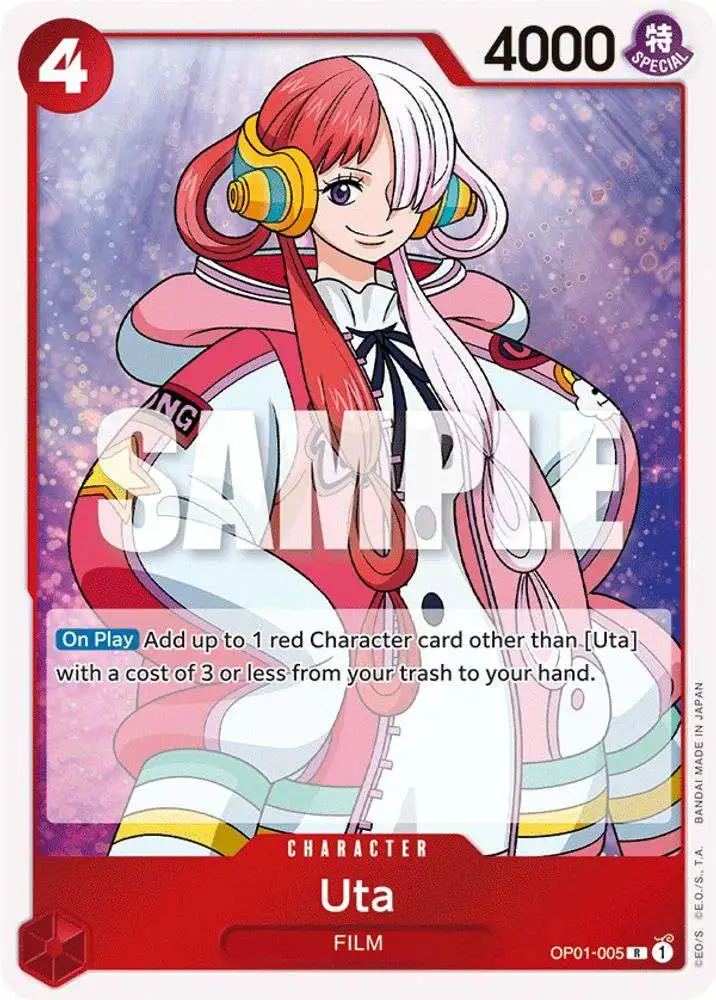 One Piece Trading Card Game Romance Dawn Rare Uta OP01-005