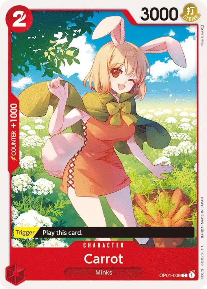 One Piece Trading Card Game Romance Dawn Common Carrot OP01-009