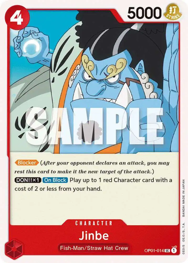 One Piece Trading Card Game Romance Dawn Uncommon Jinbe OP01-014