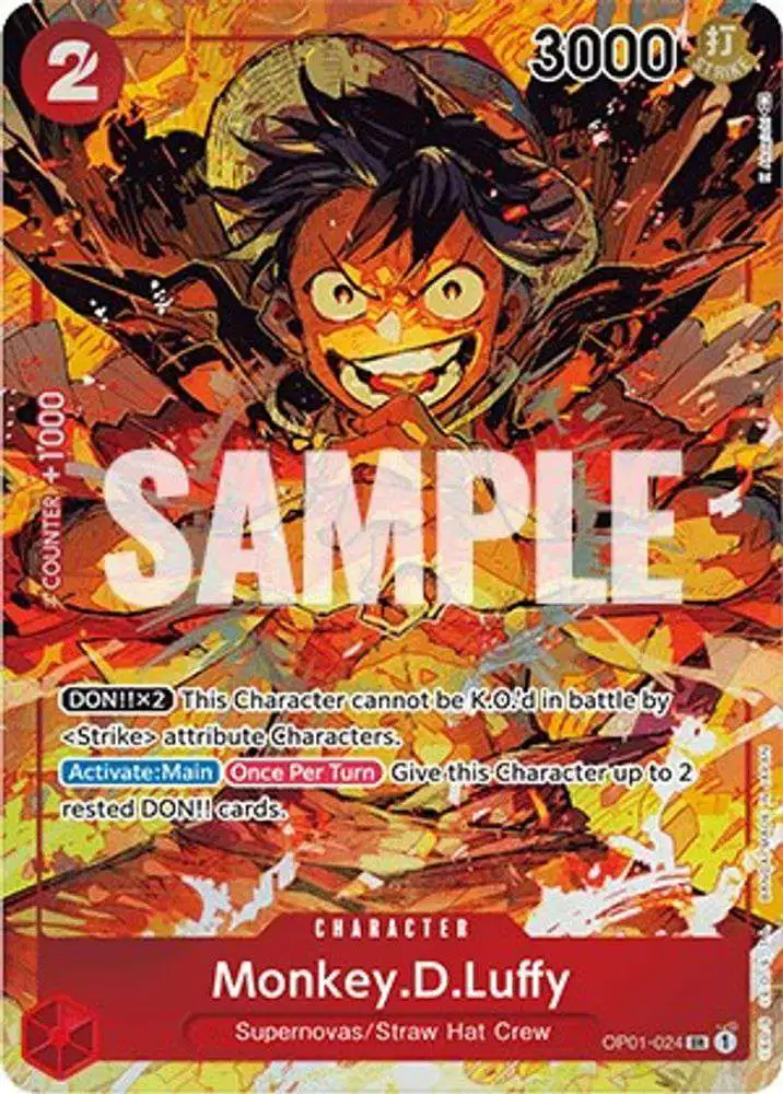 One Piece Trading Card Game Romance Dawn Super Rare Monkey.D.Luffy OP01-024  [Parallel]