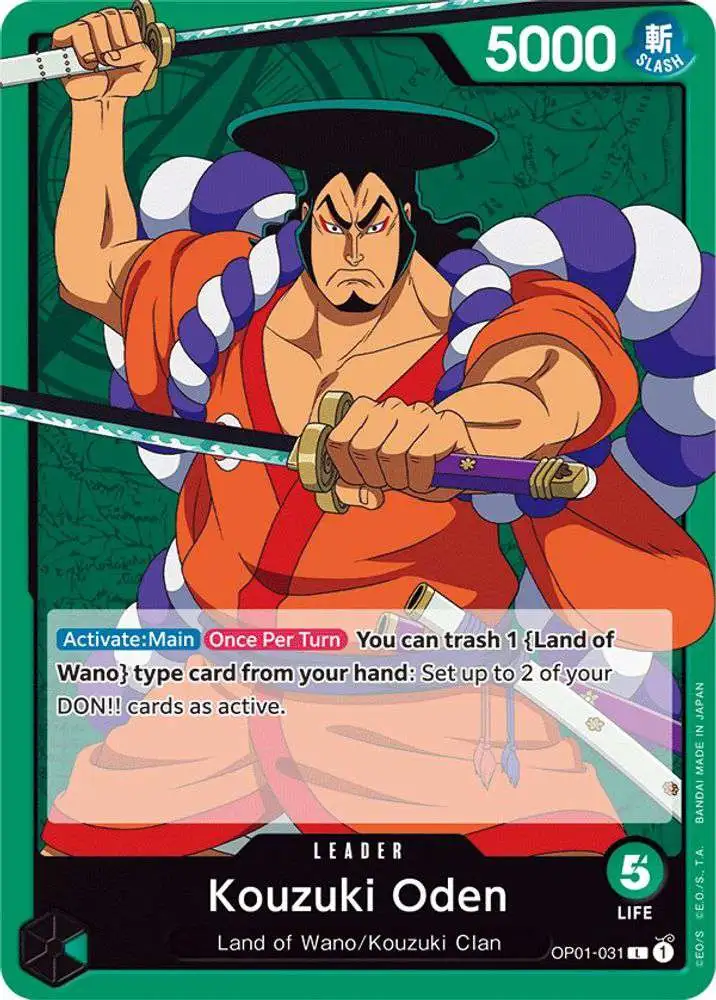 One Piece Trading Card Game Romance Dawn Leader Kouzuki Oden OP01-031