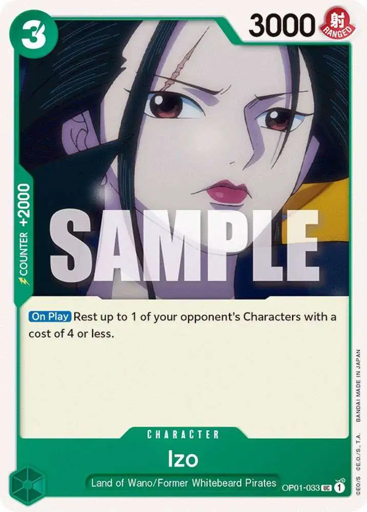 One Piece Trading Card Game Romance Dawn Uncommon Izo OP01-033