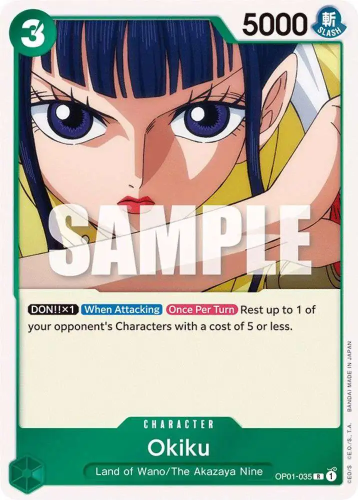 One Piece Trading Card Game Romance Dawn Rare Okiku OP01-035