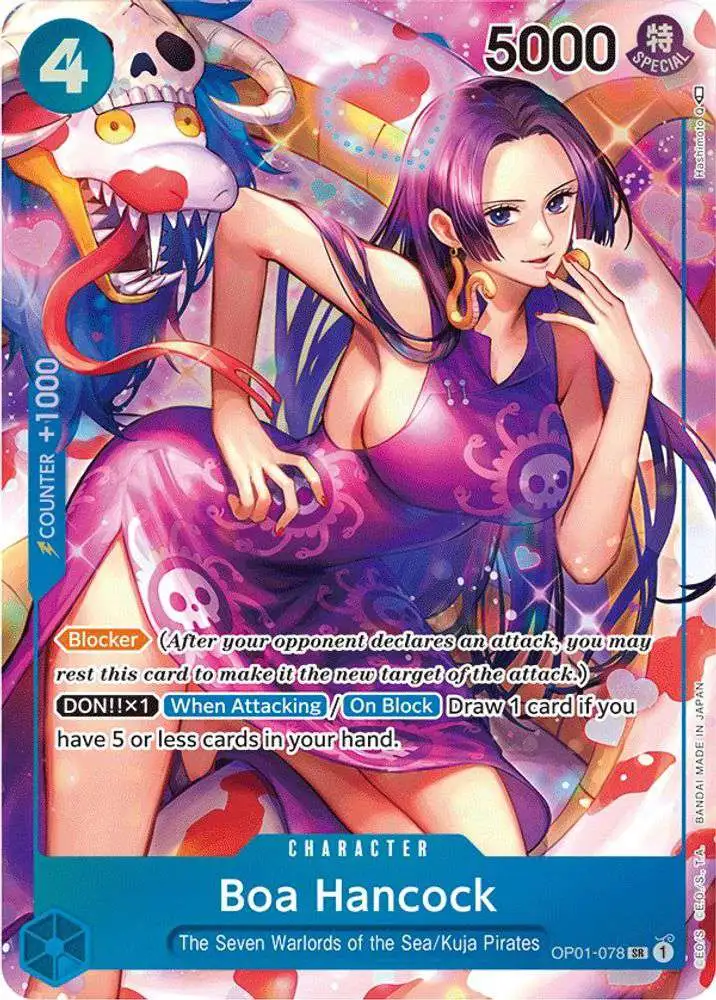 One Piece Trading Card Game Romance Dawn Single Card Super Rare Boa Hancock Op01 078 Parallel 6867