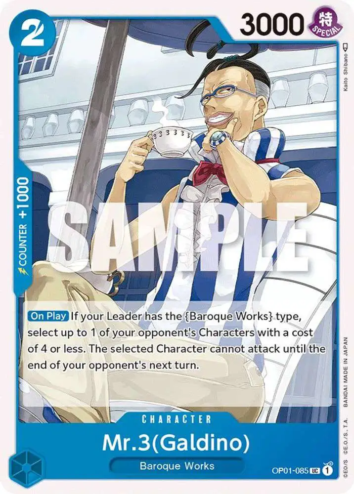 One Piece Trading Card Game Romance Dawn Uncommon Mr.3 OP01-085 [Galdino]