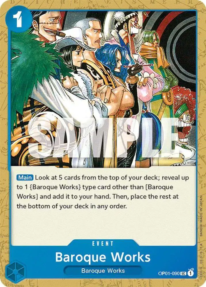 One Piece Trading Card Game Romance Dawn Uncommon Baroque Works OP01-090
