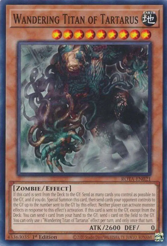 YuGiOh Trading Card Game Rage of the Abyss Single Card Common Wandering  Titan of Tartarus ROTA-EN021 - ToyWiz