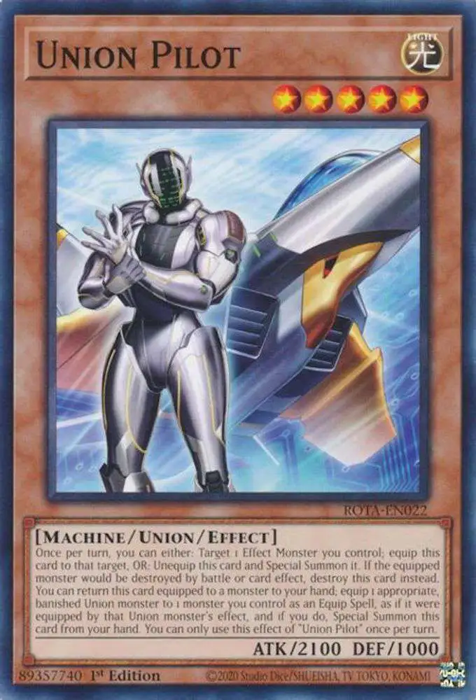 YuGiOh Trading Card Game Rage of the Abyss Common Union Pilot ROTA-EN022