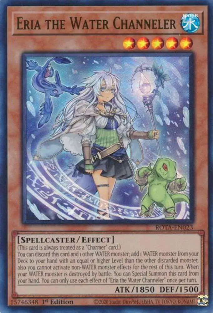 yugioh rota card Trading Game Rage of the Abyss Ultra Rare Eria the Water Channeler ROTA-EN023 Single Cards YuGiOh Trading Card Game Rage