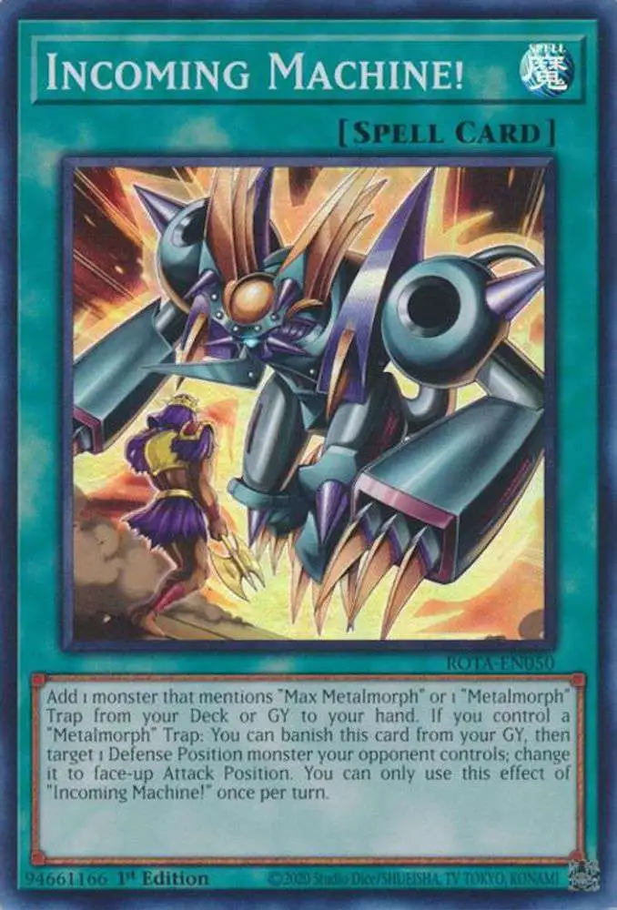 yugioh rage of the abyss most expensive cards YuGiOh Trading Card Game Rage of the Abyss Super Rare Incoming Machine!  ROTA-EN050