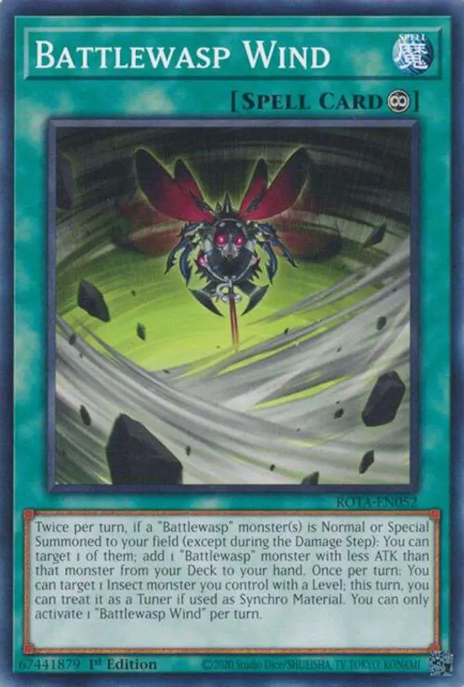 YuGiOh Trading Card Game Rage of the Abyss Single Card Common Battlewasp  Wind ROTA-EN052 - ToyWiz