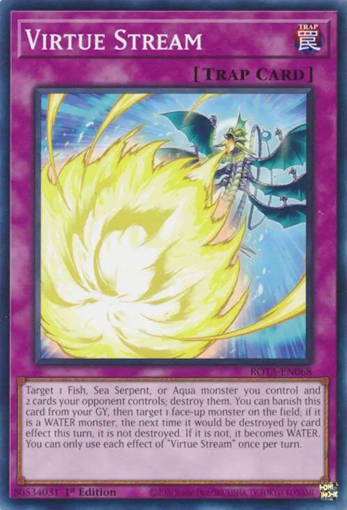 YuGiOh Trading Card Game Rage of the Abyss Single Card Common Virtue Stream  ROTA-EN068 - ToyWiz