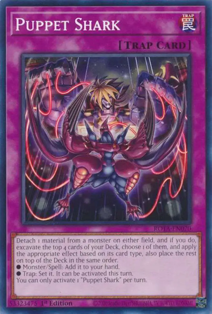 YuGiOh Trading Card Game Rage of the Abyss Common Puppet Shark ROTA-EN070