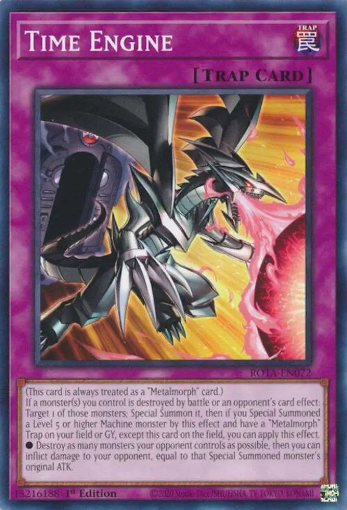 YuGiOh Trading Card Game Rage of the Abyss Common Time Engine ROTA-EN072