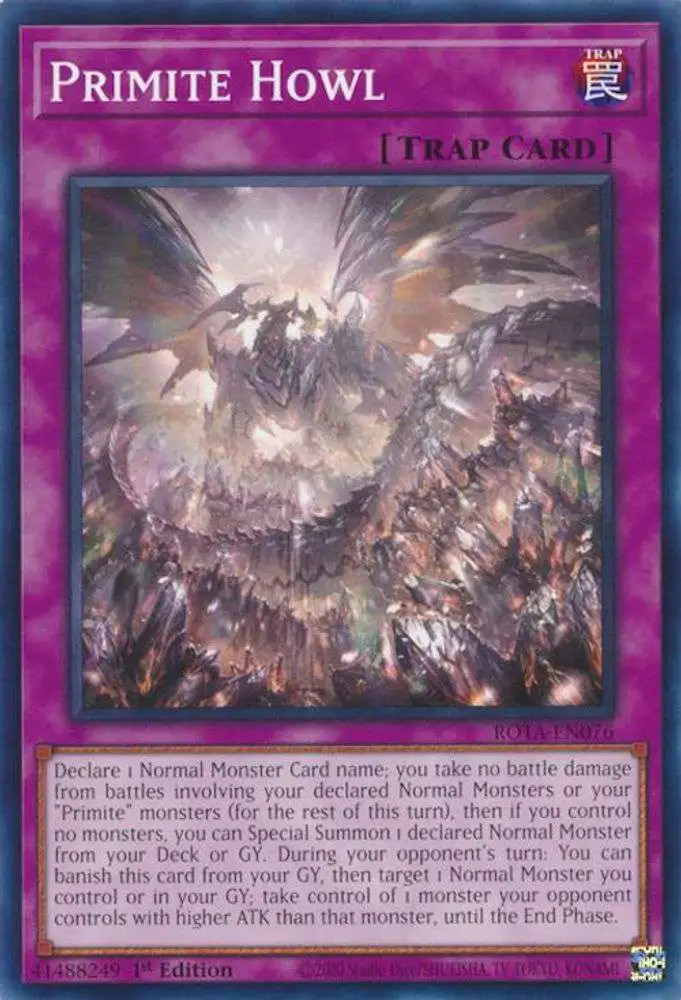 YuGiOh Trading Card Game Rage of the Abyss Common Primite Howl ROTA-EN076