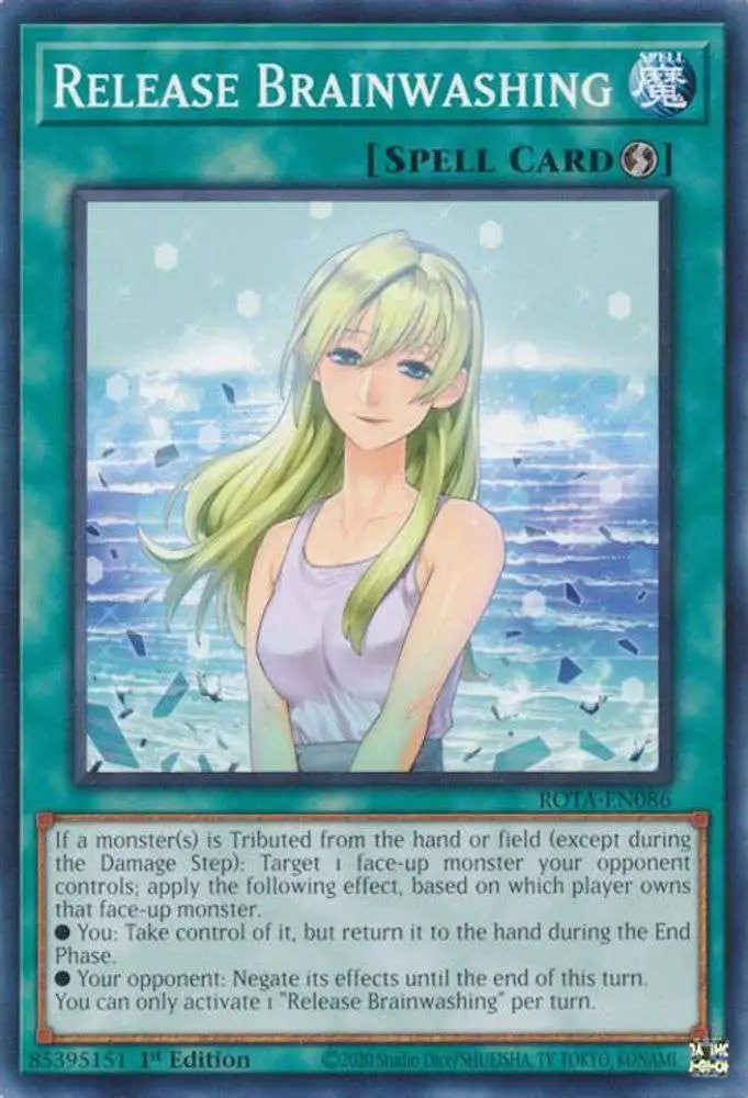 YuGiOh Trading Card Game Rage of the Abyss Common Release Brainwashing ROTA-EN086