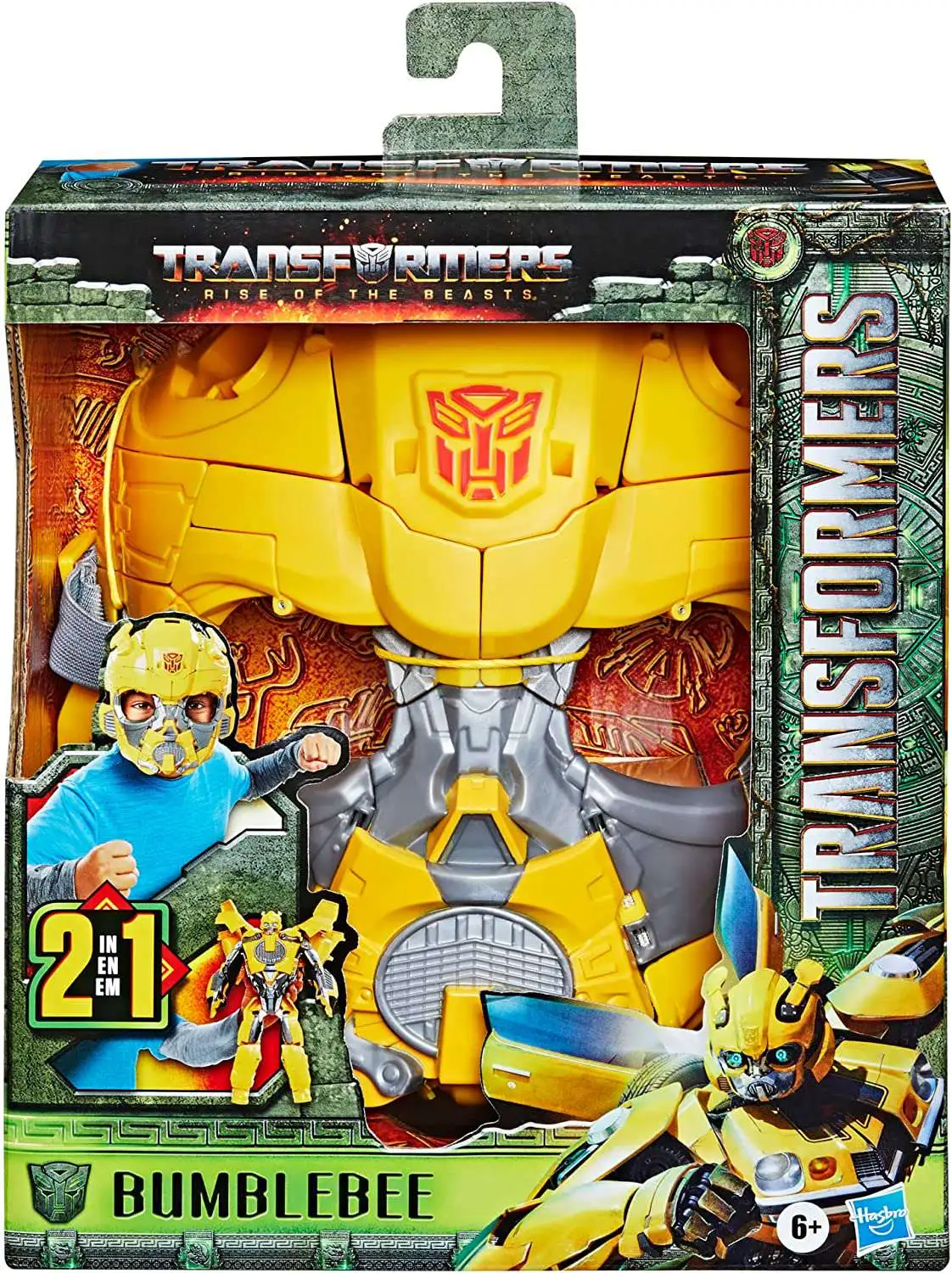 Transformers Rise of the Beasts Bumblebee 5-Inch 5" 2-in-1 Converting Mask