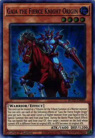 YuGiOh Rise of the Duelist Single Card Super Rare Gaia the Fierce Knight  Origin ROTD-EN000 - ToyWiz