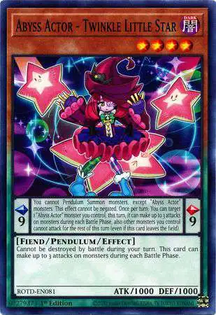 YuGiOh Rise of the Duelist Common Abyss Actor - Twinkle Little Star ROTD-EN081