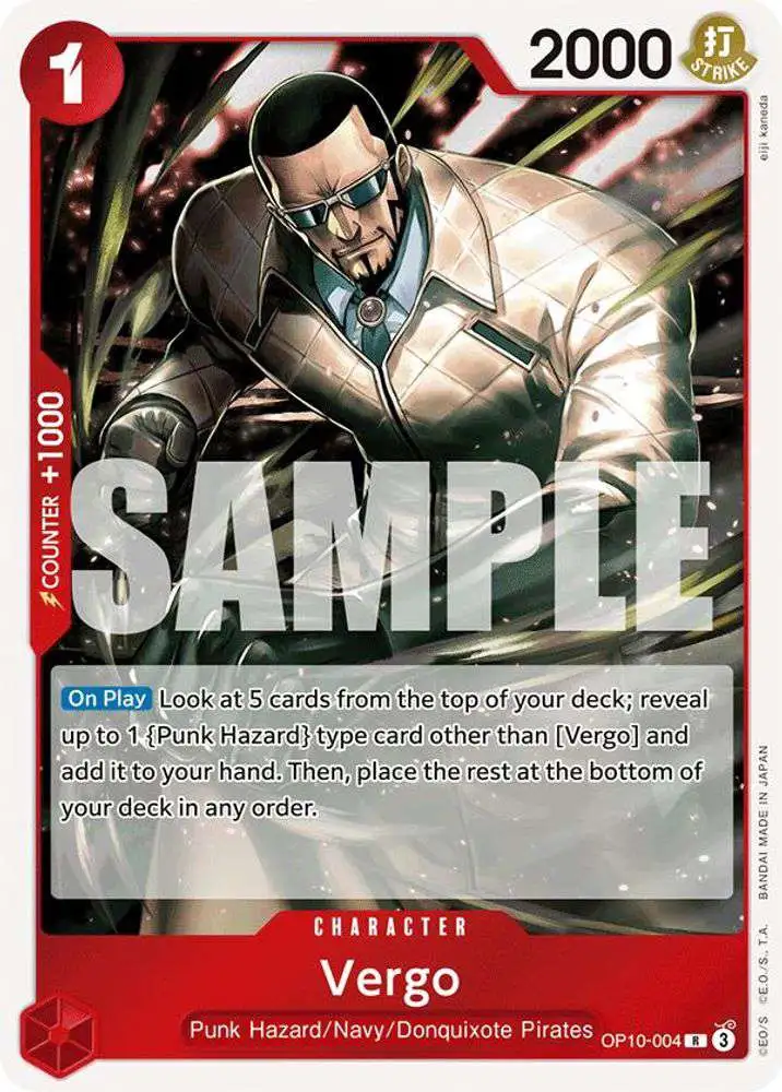 One Piece Trading Card Game Royal Blood Rare Vergo OP10-004