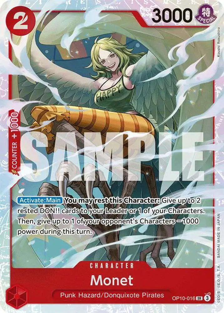 One Piece Trading Card Game Royal Blood Super Rare Monet OP10-016