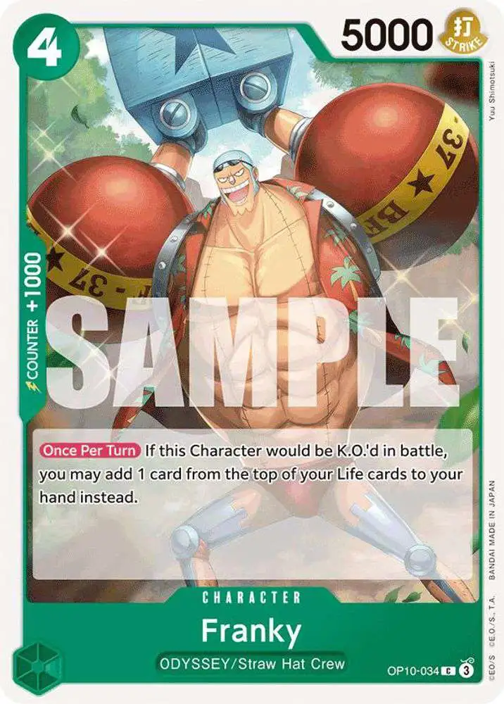 One Piece Trading Card Game Royal Blood Common Franky OP10-034
